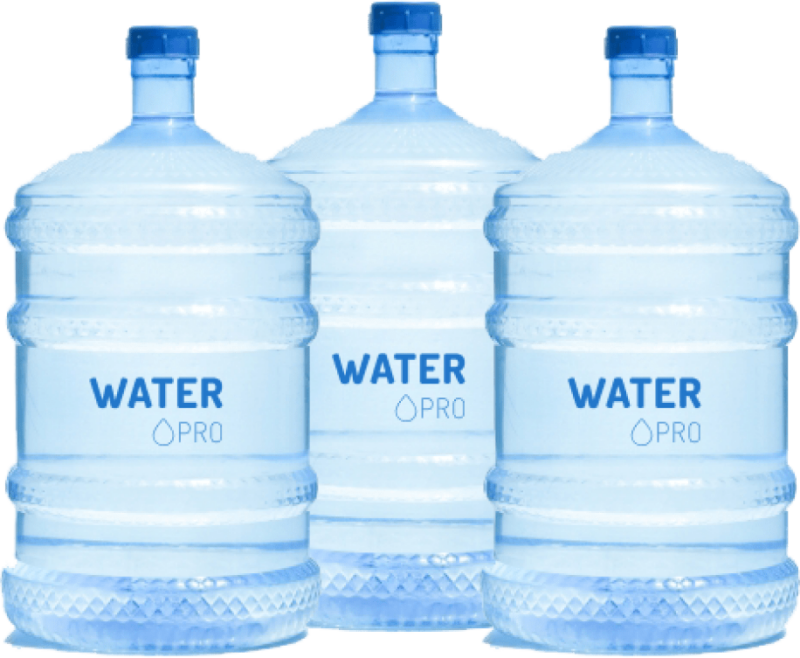 Three bottles of mineral water